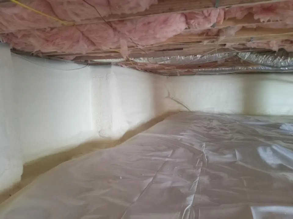 Crawl space encapsulation with closed-cell spray foam for Spray Foam Roofing in Plymouth
